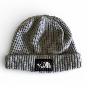 The North Face Ribbed Knit Hat in Gray